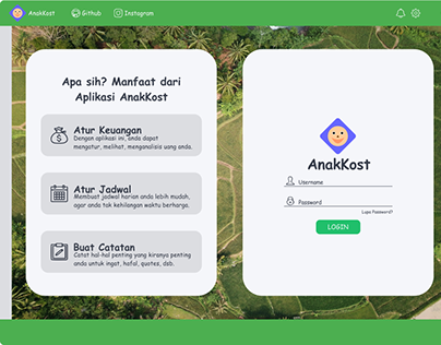 Mockup AnakKost - Money Manager, Scheduler, Notes