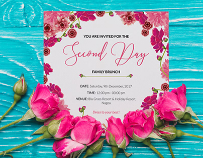 Wedding Card & Second Day Card - Anoushka & Ashwin