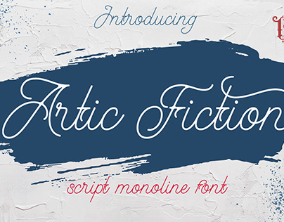 Artic Fiction | Script Monoline Font