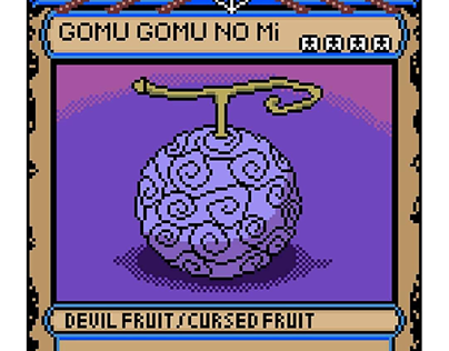 Gomu gomu no mi collectible pixel fanart card