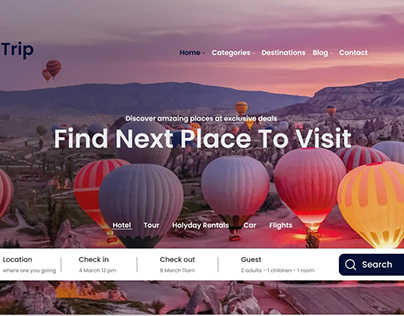 Project thumbnail - my trip landing page