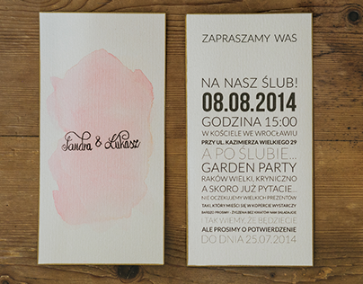 watercolour wedding invitation