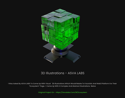 The Mesh - 3D Glass Illustration Set for ASVA LABS