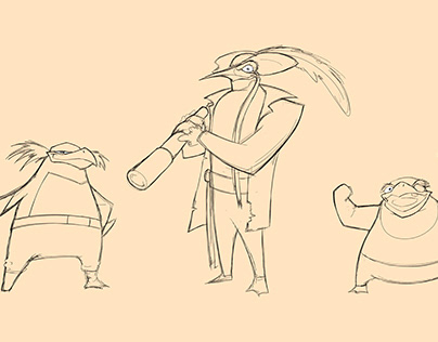 Penguin Pirates Sketch