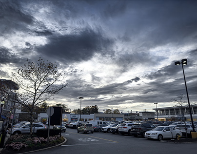 Cloudy Mall Parking Lot