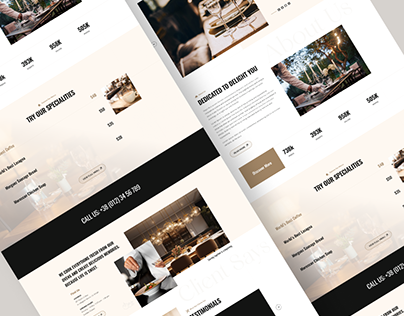 Restaurant Website Landing Page Design UI