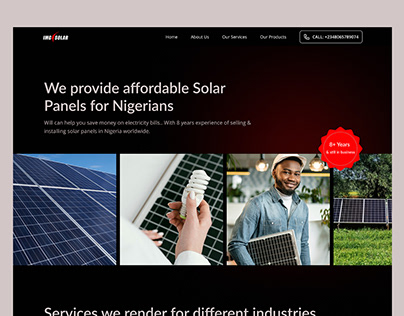 IMG Solar website - A solar company in Africa