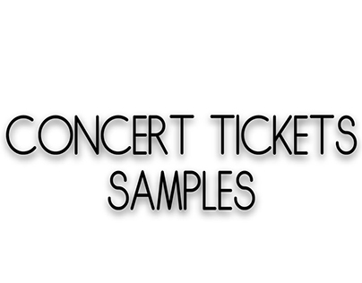 Concert Tickets Samples