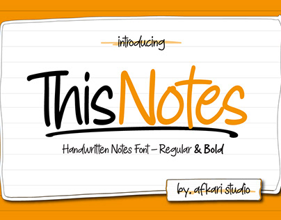 This Notes - Handwritten Marker Note Font