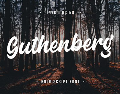 Guthenberg font fot Creatype Studio
