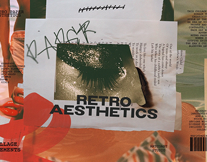 Retro Paper Aesthetics Collage