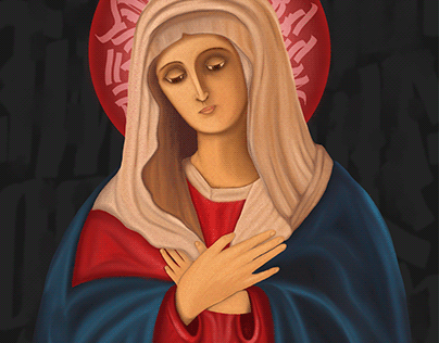 The virgin Mary "Emotion".