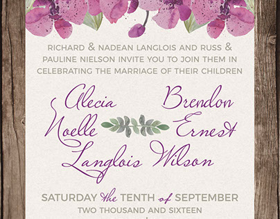 Alecia and Brendon - Invitations