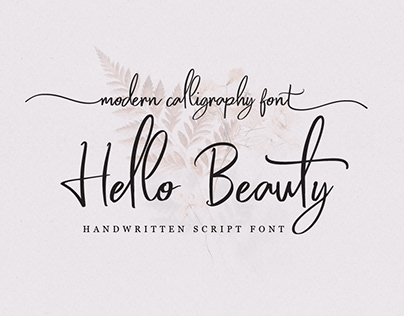 Hello Beauty - Calligraphy Font