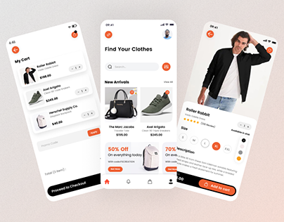 E-commerce app design.