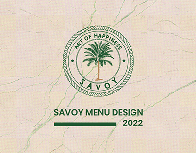 savoy menu design 2022