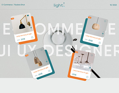 E-Commerce. Online store for lamps "LIGHT."