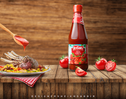 tomato sauce product advertisement design