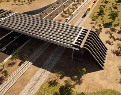 Elbadala Bridge - Construction phase Animation