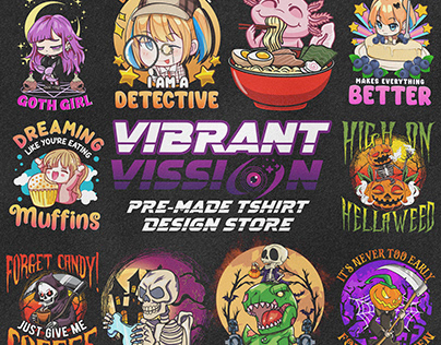 Vibrant Vission T-Shirt Designs