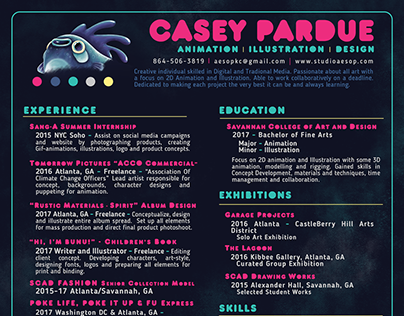 Casey Pardue Resume Design
