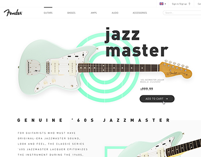 Fender Jazzmaster product page