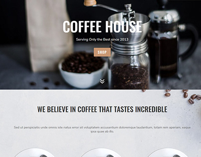 Coffee Shop Landing Page With Divi Builder