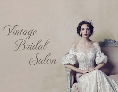 Vintage bridal salon website concept