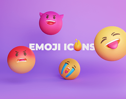 Emoji icons 3D