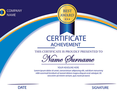 professional certificate design
