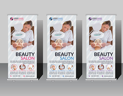 Beauty Spa Roll Up Banner Template Design