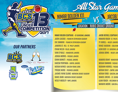 All Star Cricket Game Flyer