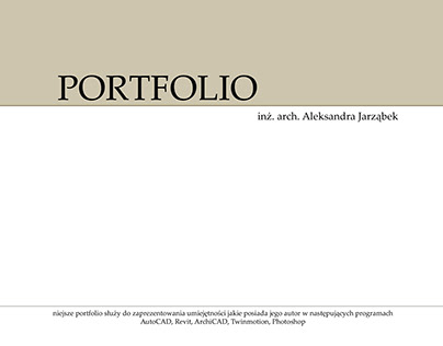 Portfolio - AutoCAD,Revit,ArchiCAD,Twinmotion,Photoshop