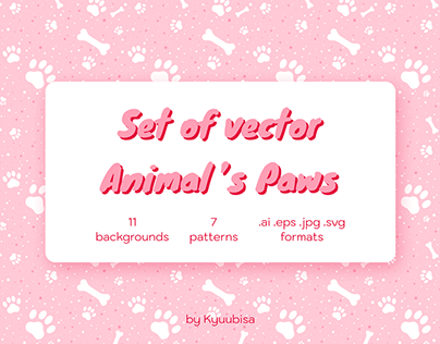 Set of vector Animal's Paws