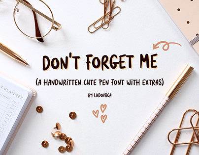 Don't forget me handwritten font