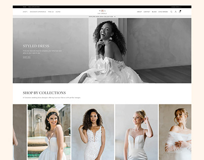 Chic Bridal Website Design | Bridal Dresses