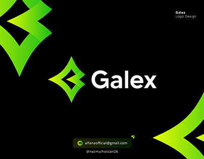 Galex Blockchain - G Logo Brand Identity Design