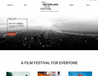 Hinterland Film Festival Website Design