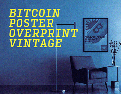 Bitcoin Overprint Poster Design