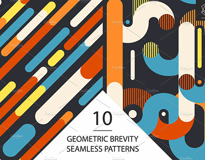 Geometric brevity seamless patterns