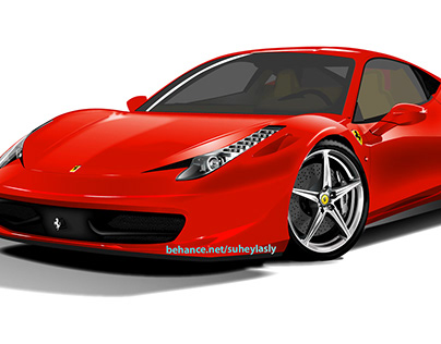 Ferrari Car Illustration