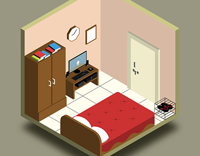 Project thumbnail - A Simple Illustration of my Room