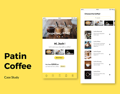 Patin Coffee - Mobile Application Design