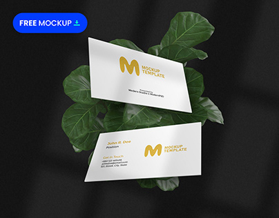 Free Luxury Business Card Mockup