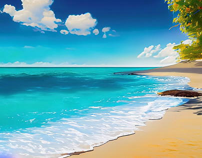 beach image created with Adobe Firefly
