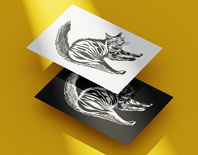 SCAREDY CAT Litho Print