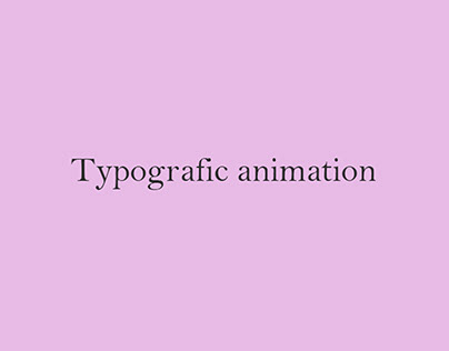 Typographic animation