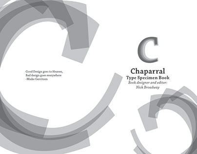 Chaparral type specimen book