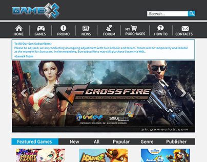 Online Game Official Website Design on Behance