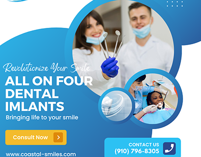All on Four Dental Implants at Coastal Smiles!